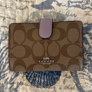 Coach small corner zip wallet
